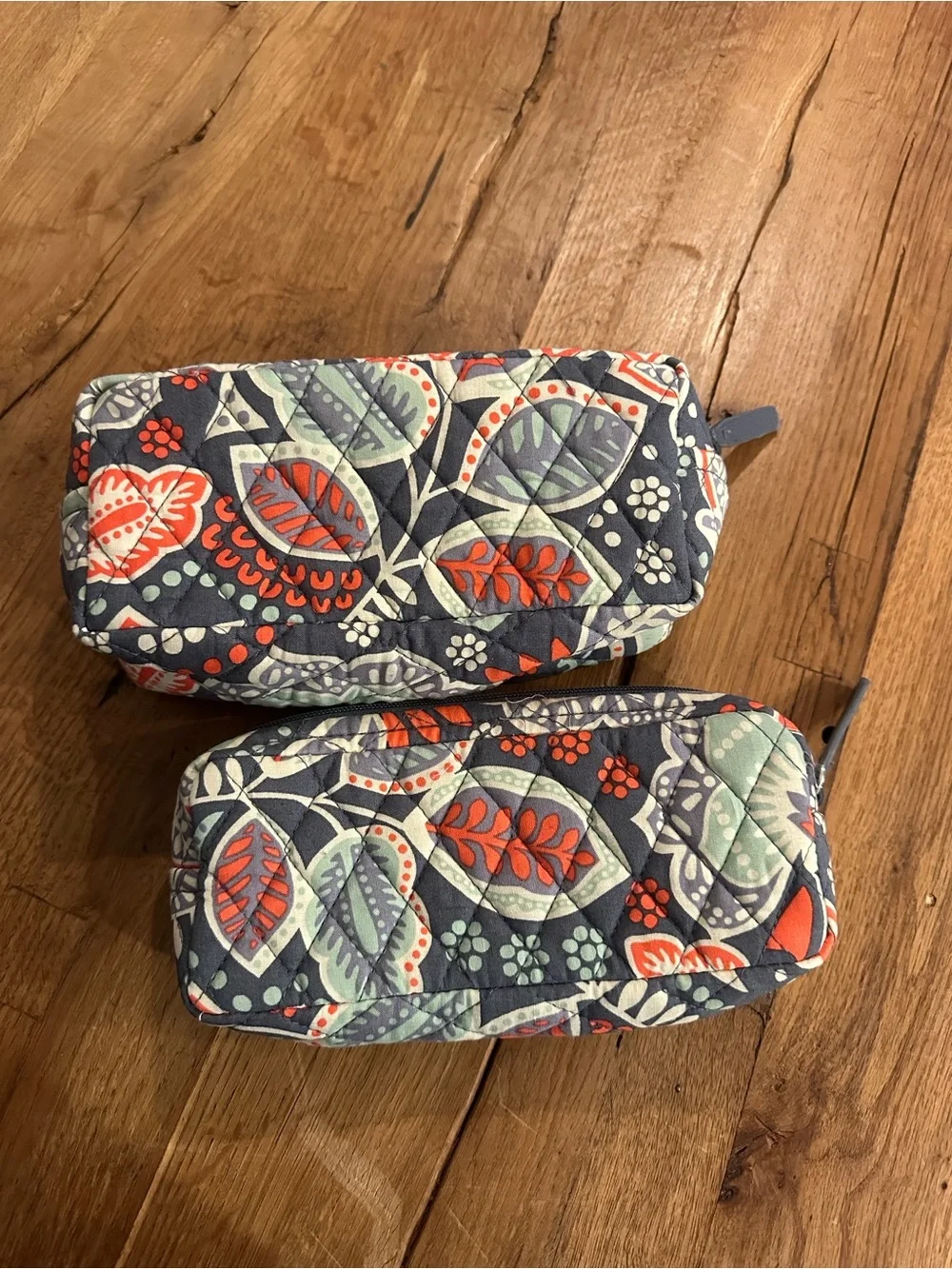 Set of 2 Vera Bradley retired pattern Nomadic Floral cosmetic bags